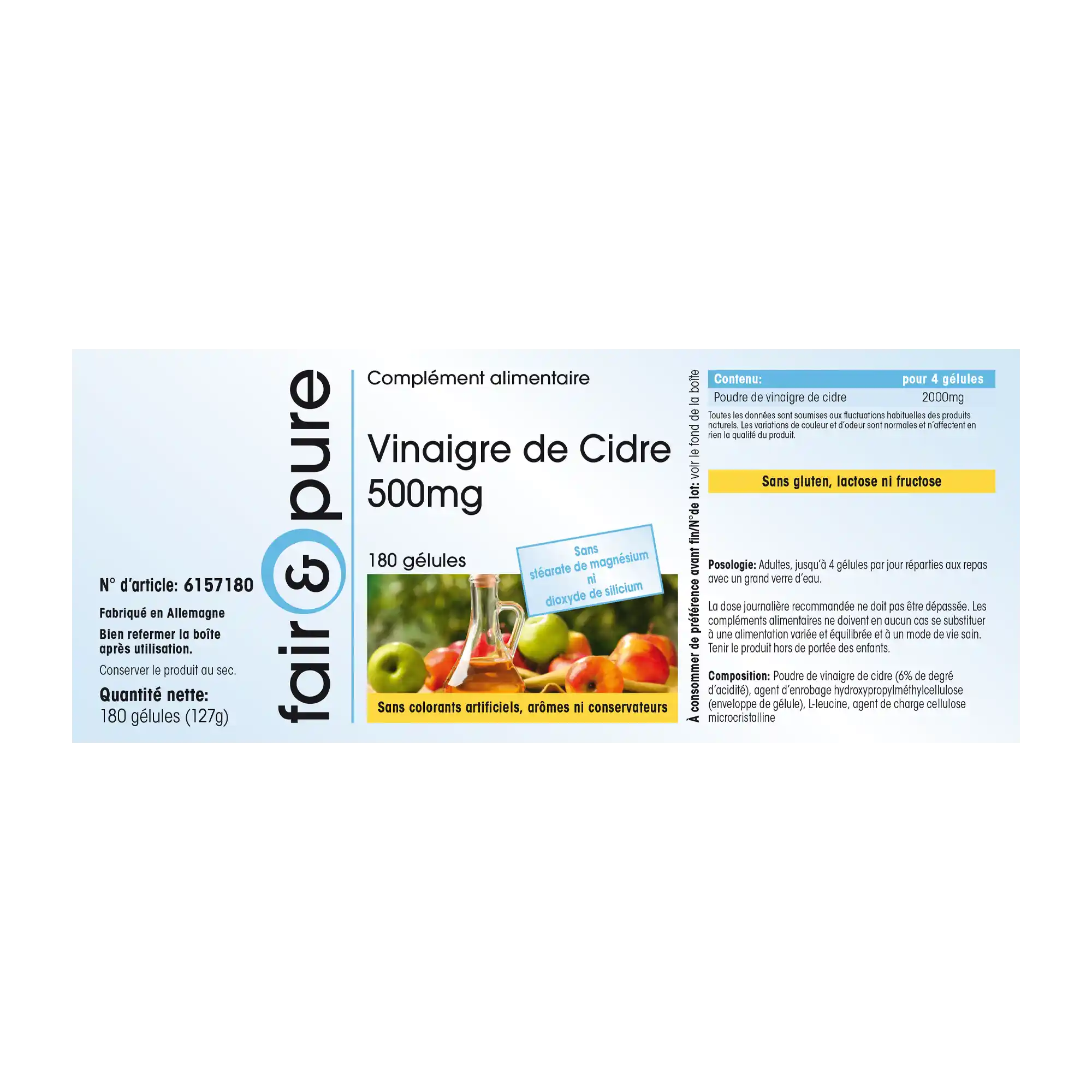 Vinaigre de Cidre 500mg