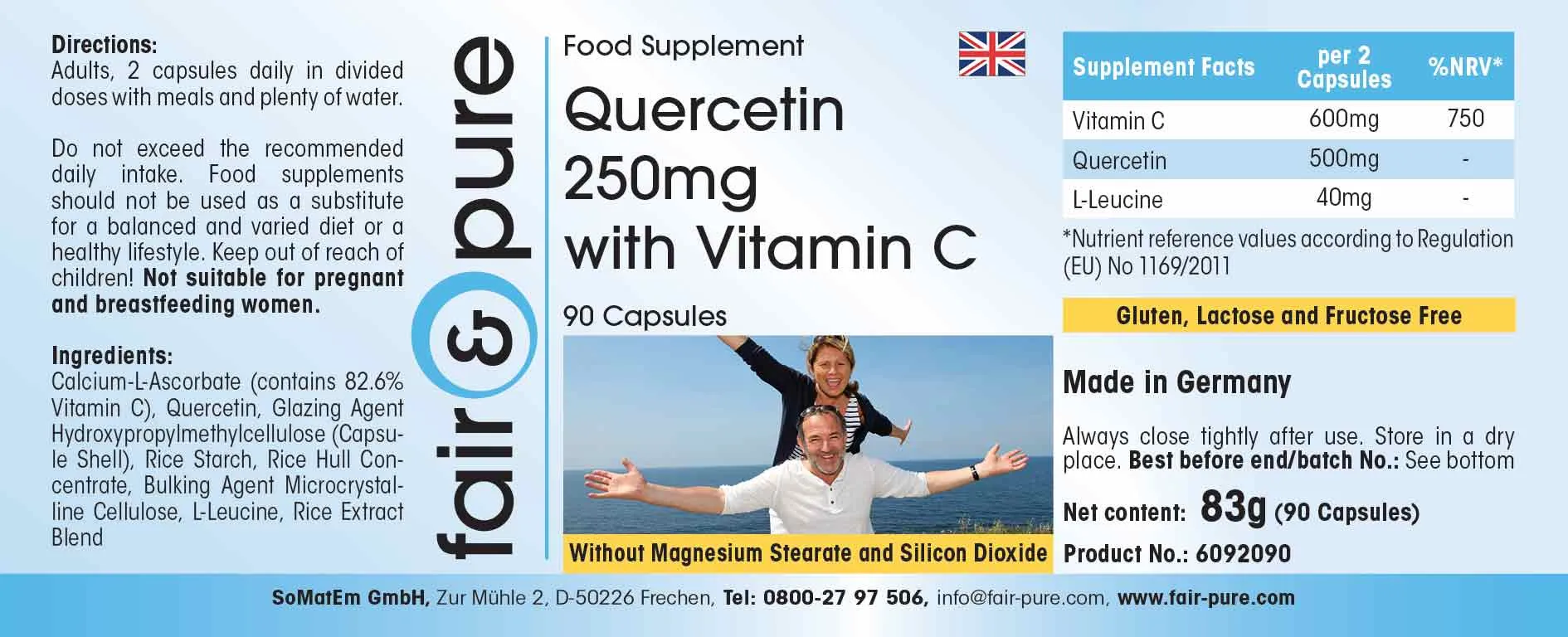 Quercetin 250mg mit Vitamin C