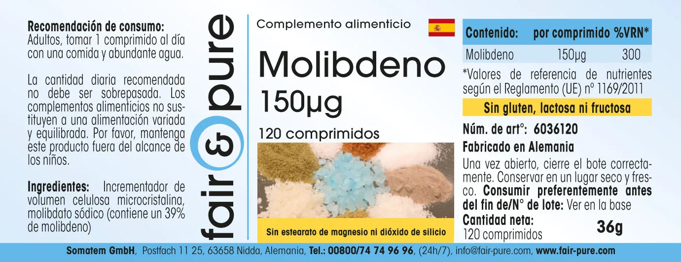 Molybdène 150µg