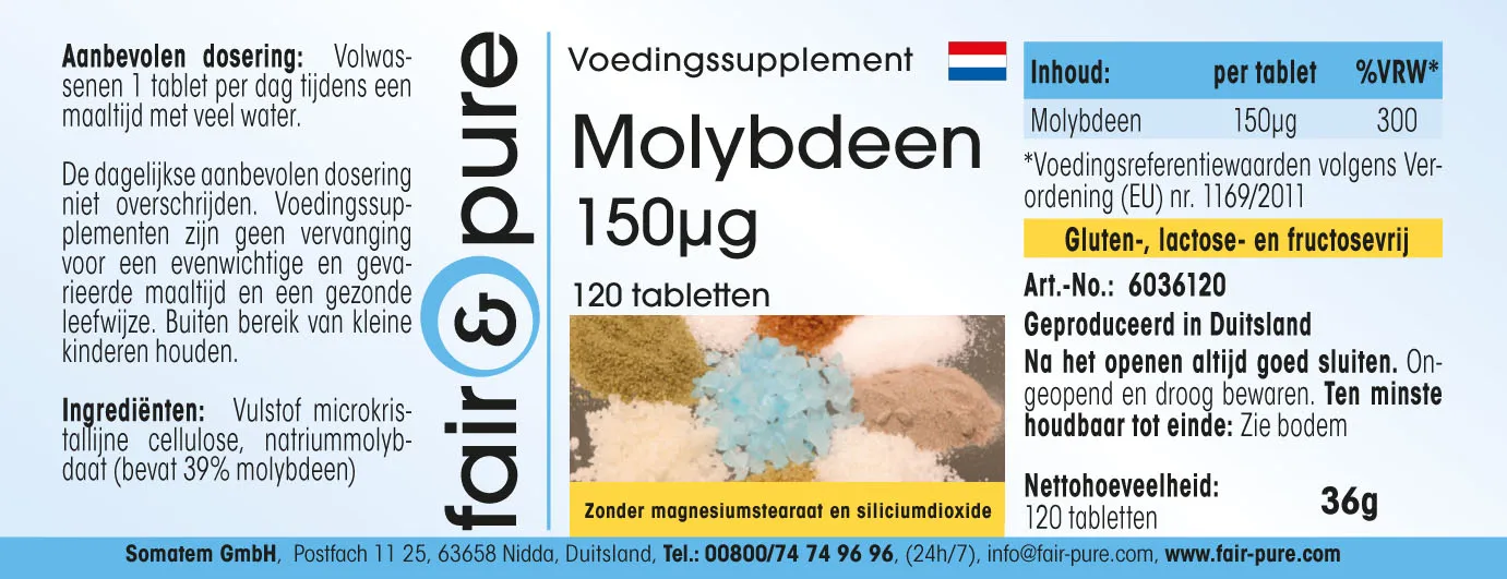 Molybdène 150µg