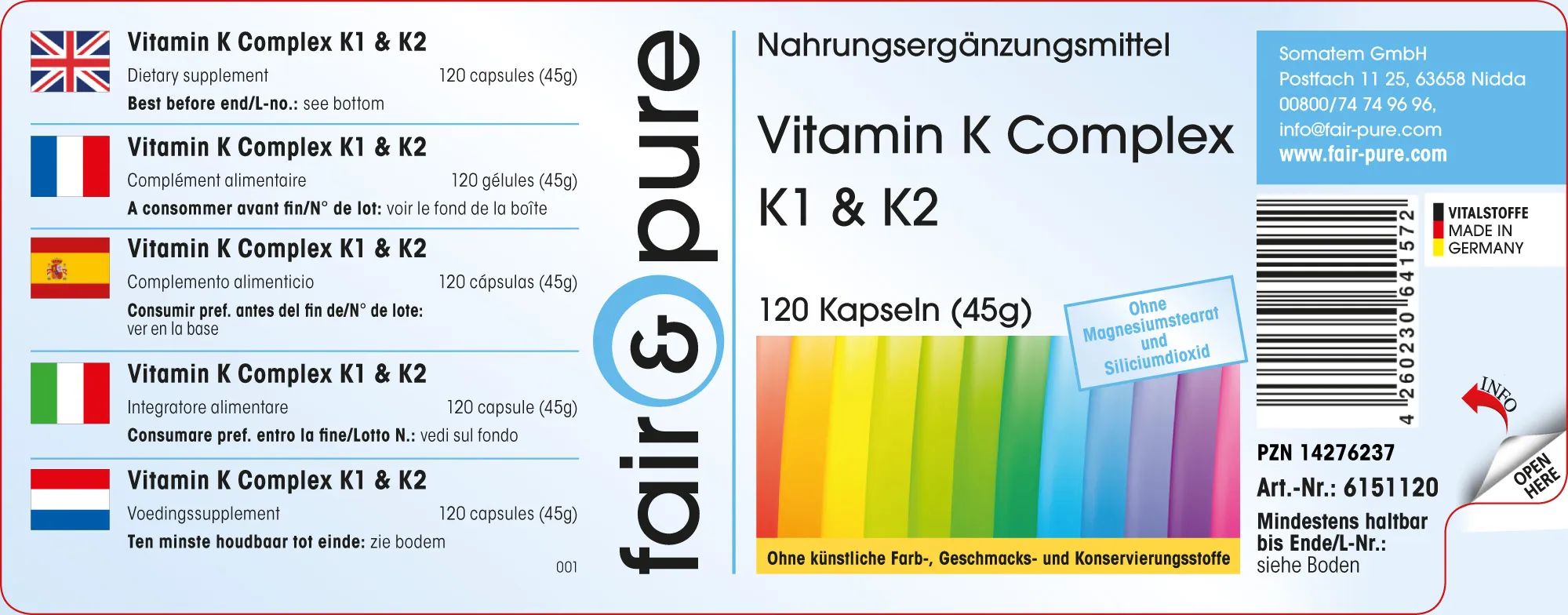 Vitamine K Complexe K1 & K2