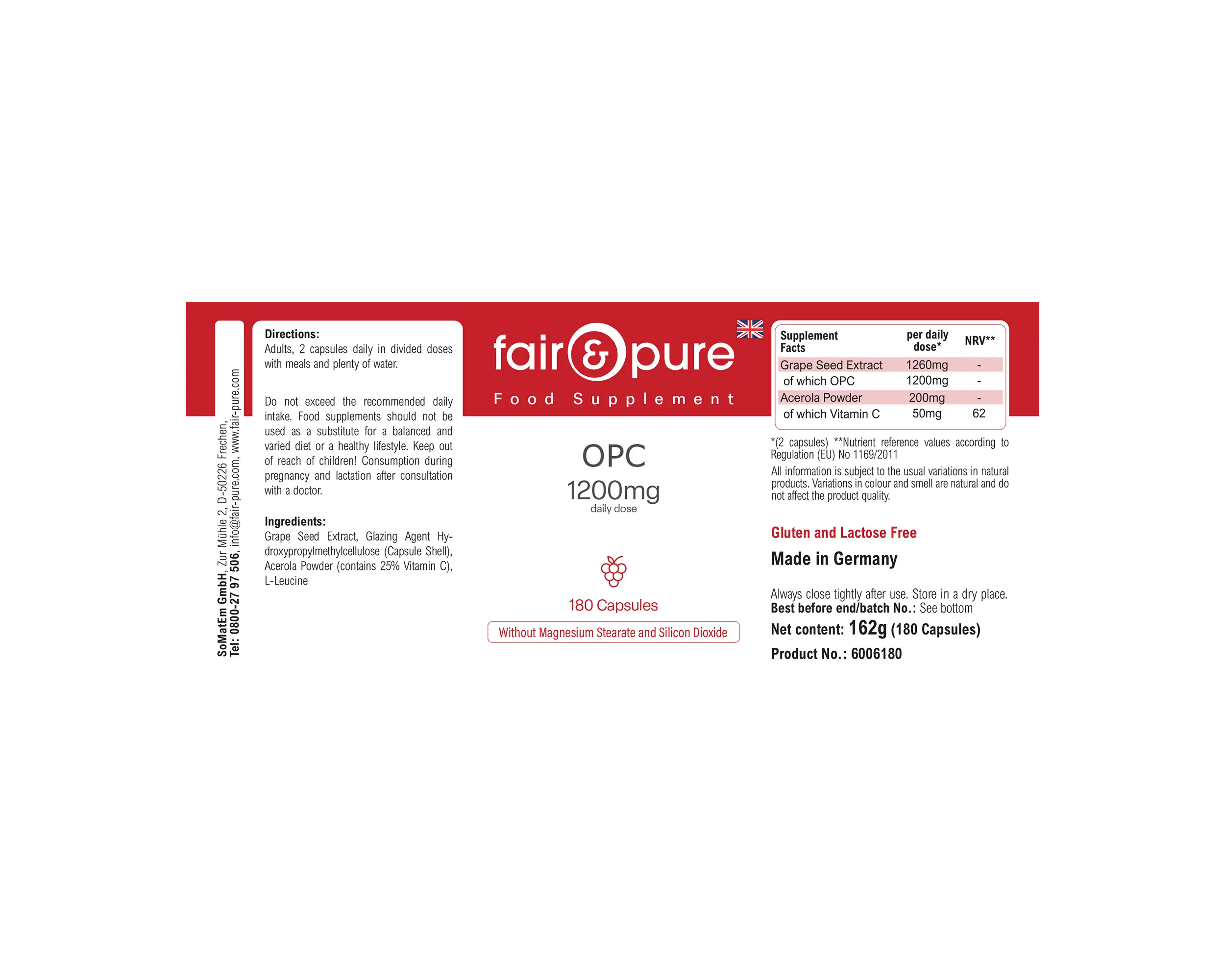 OPC 1200mg - 180 Kapseln | fair-pure