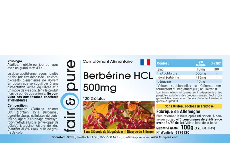 Berberina HCl 500mg