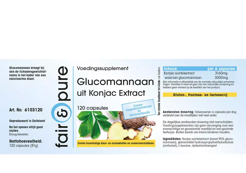 Glucomannan 500mg