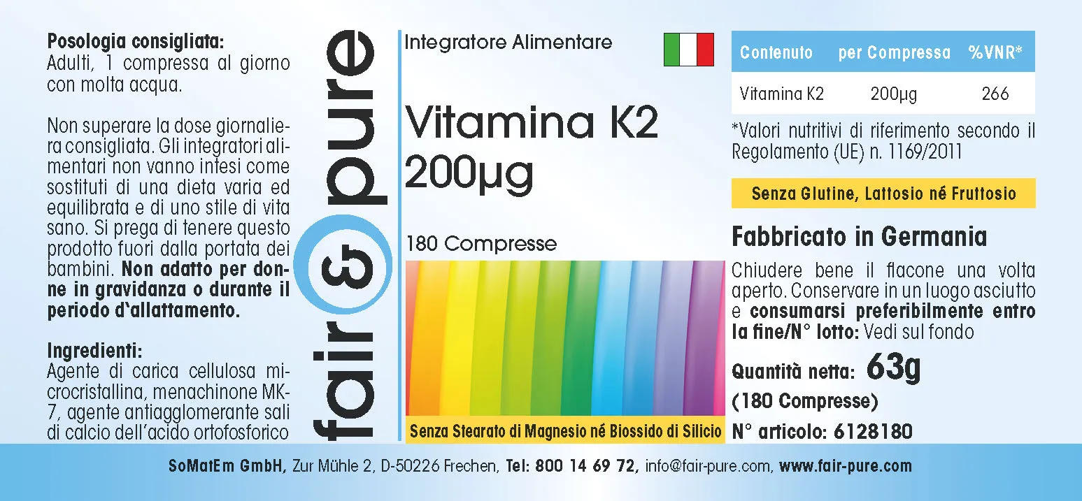 Vitamine K2 200µg