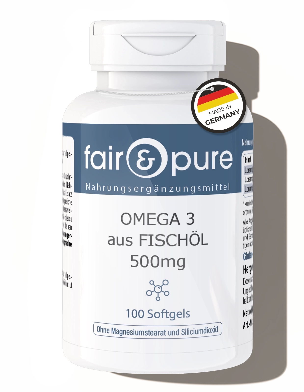 Cápsulas de aceite de pescado 500mg