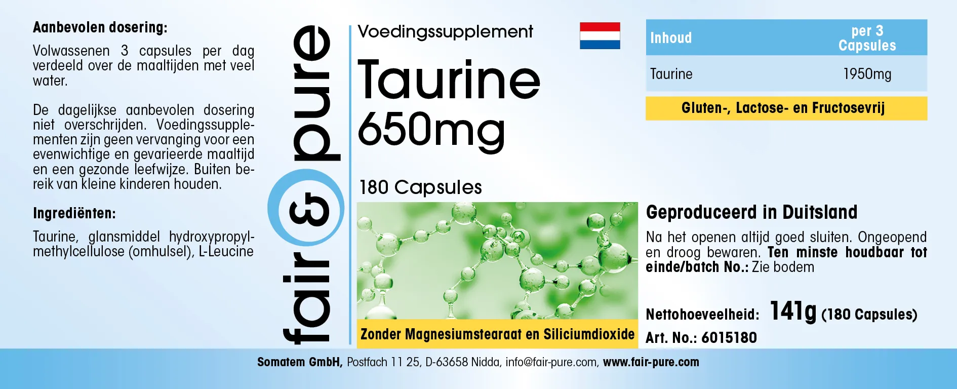 Taurine 650mg