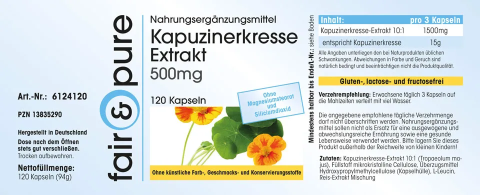 Extrait de Tropaeolum 500mg