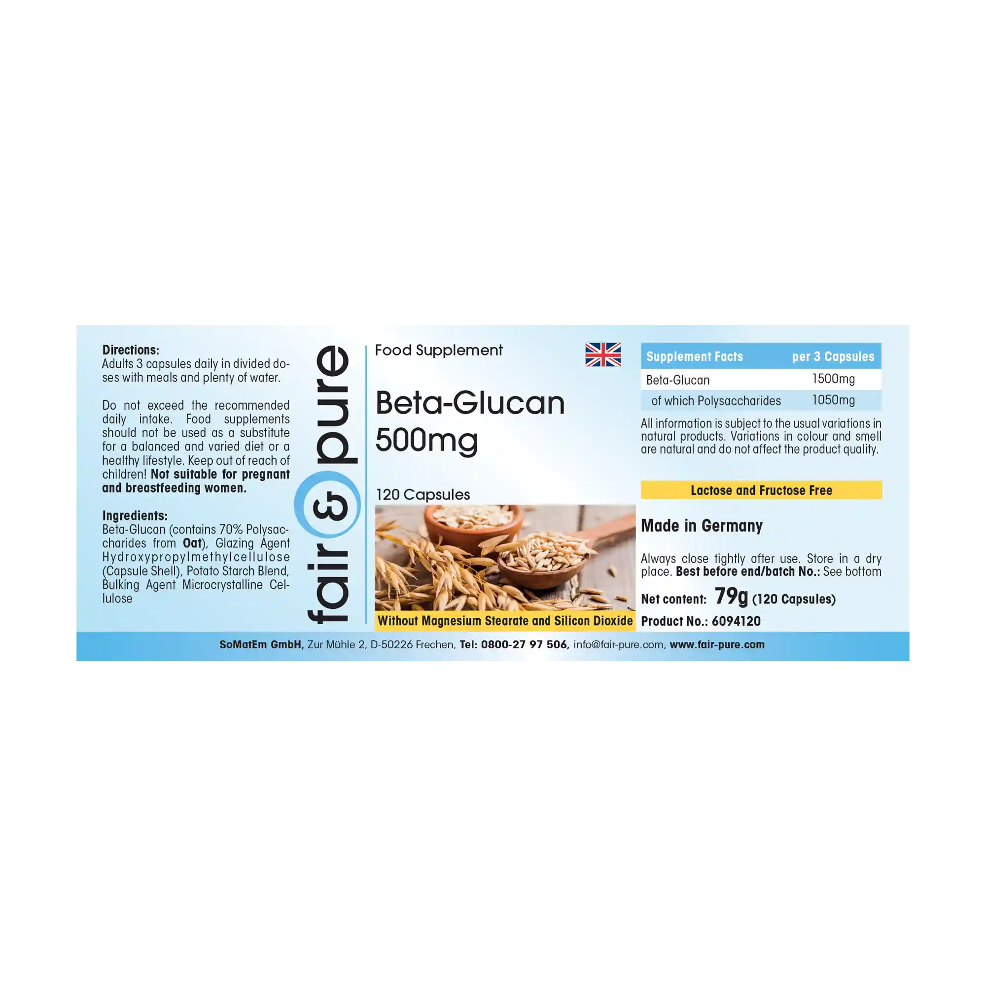 Beta-glucan 500mg