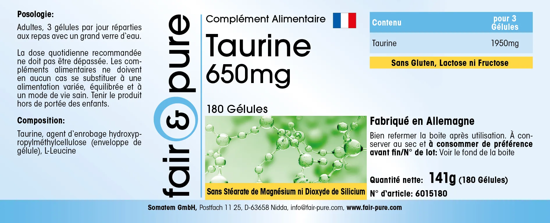 Taurine 650mg