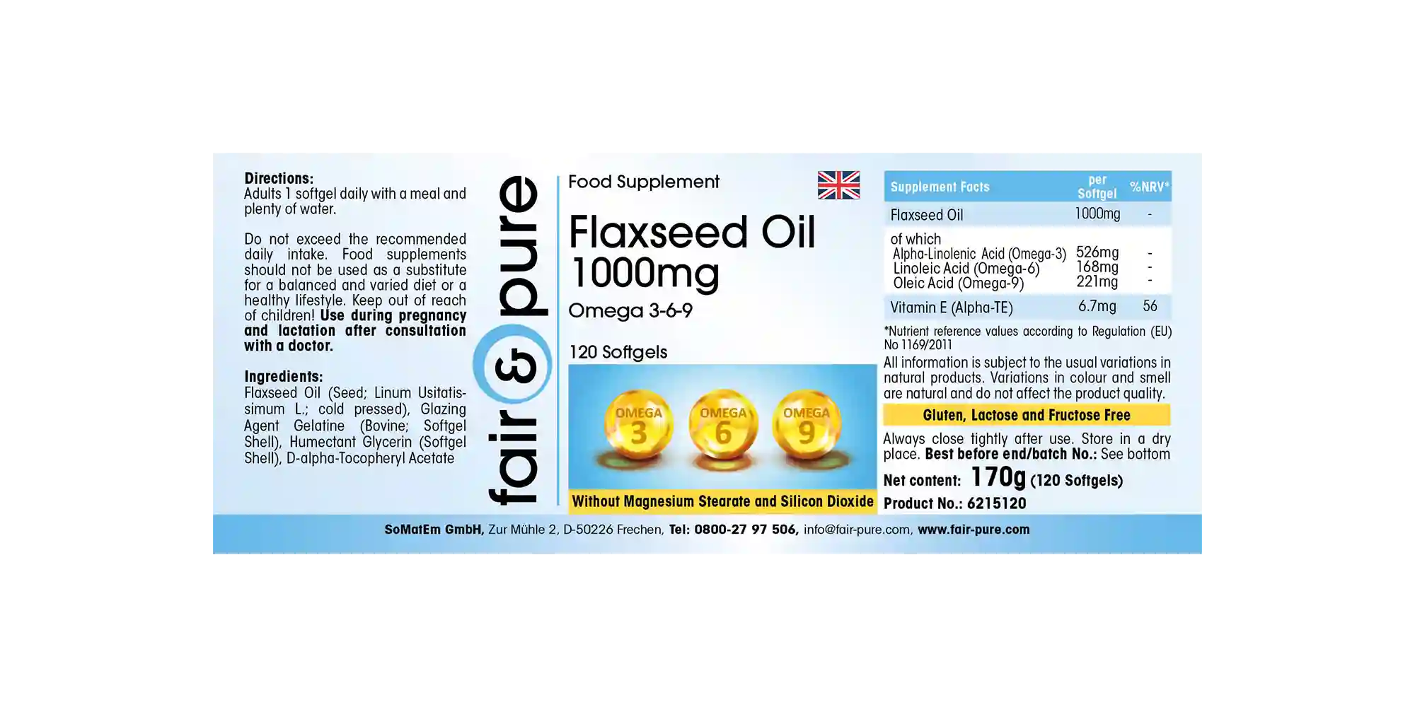 linseed oil 1000mg | Omega 3-6-9