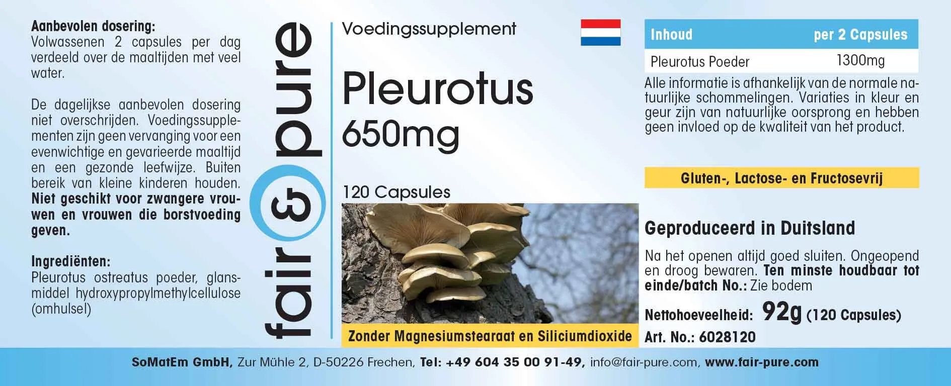 Pleurotus 650mg