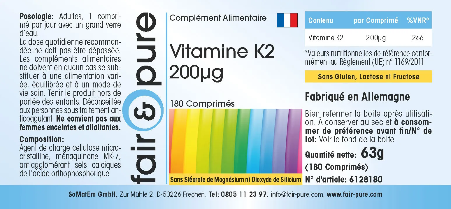 Vitamine K2 200µg