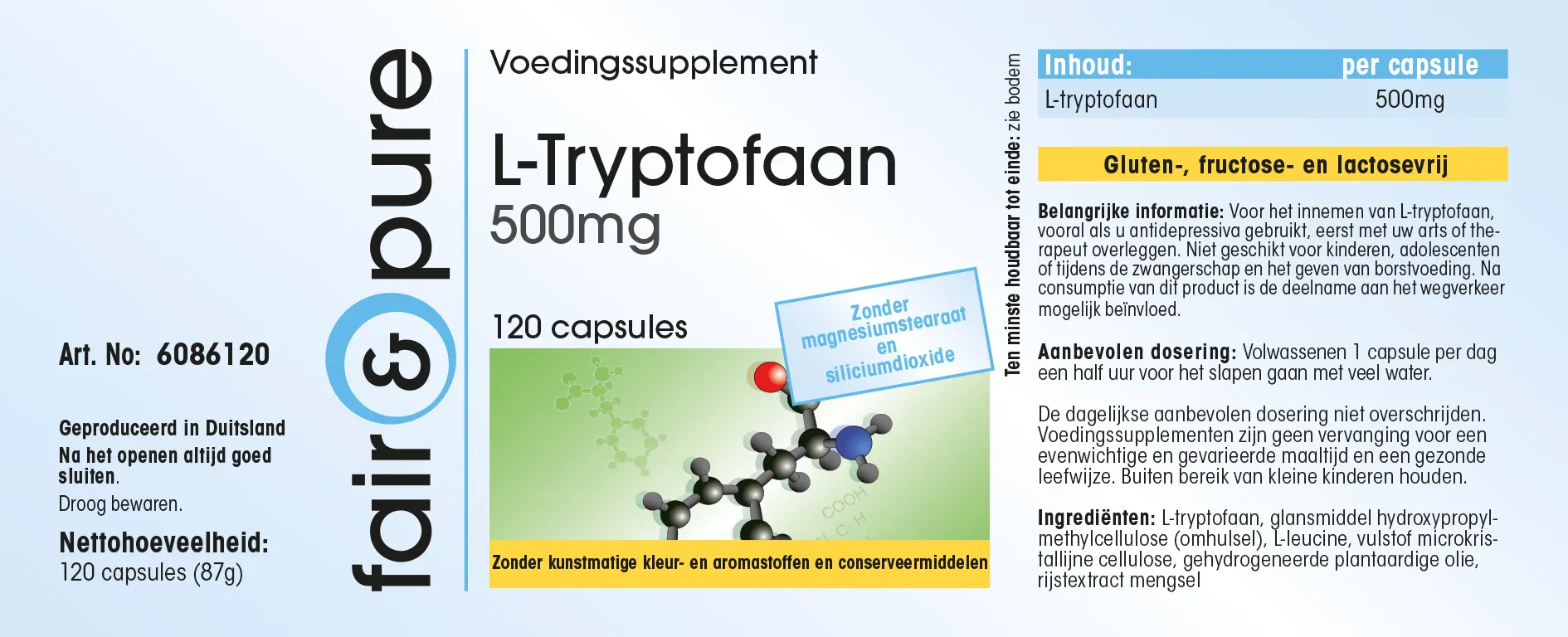 L-Triptofano 500mg