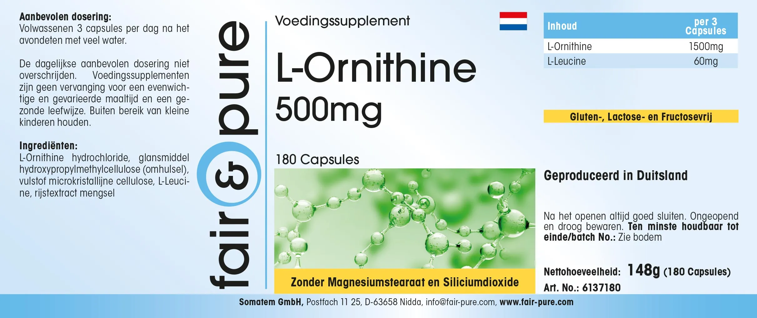 L-Ornithin 500mg