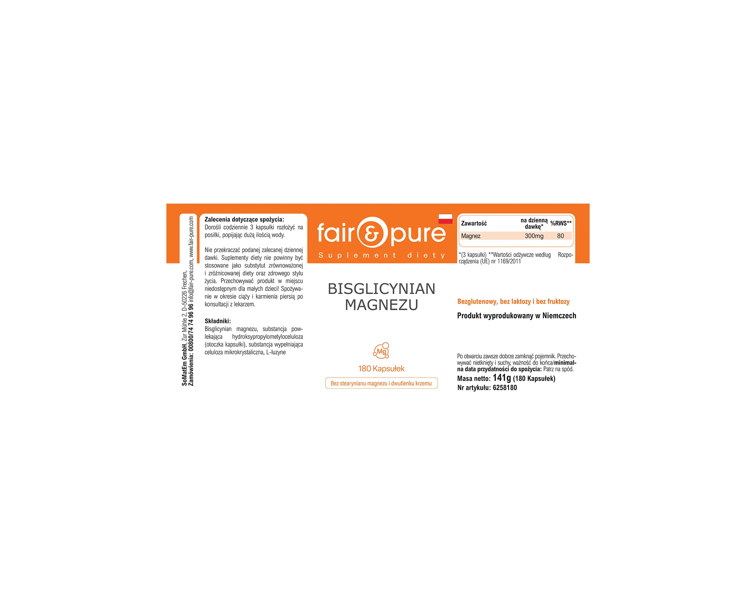 Bisglycinate de magnésium - 180 gélules | fair-pure