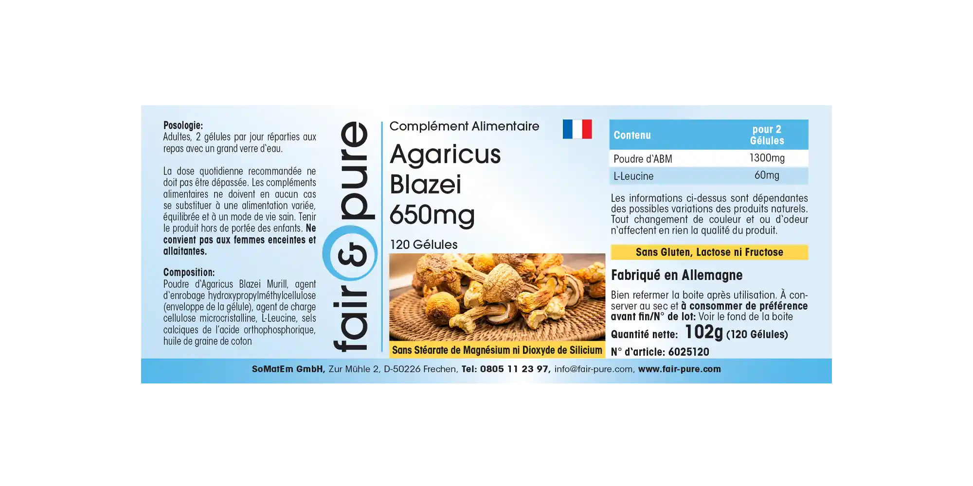 Agaricus Blazei Murill 650mg