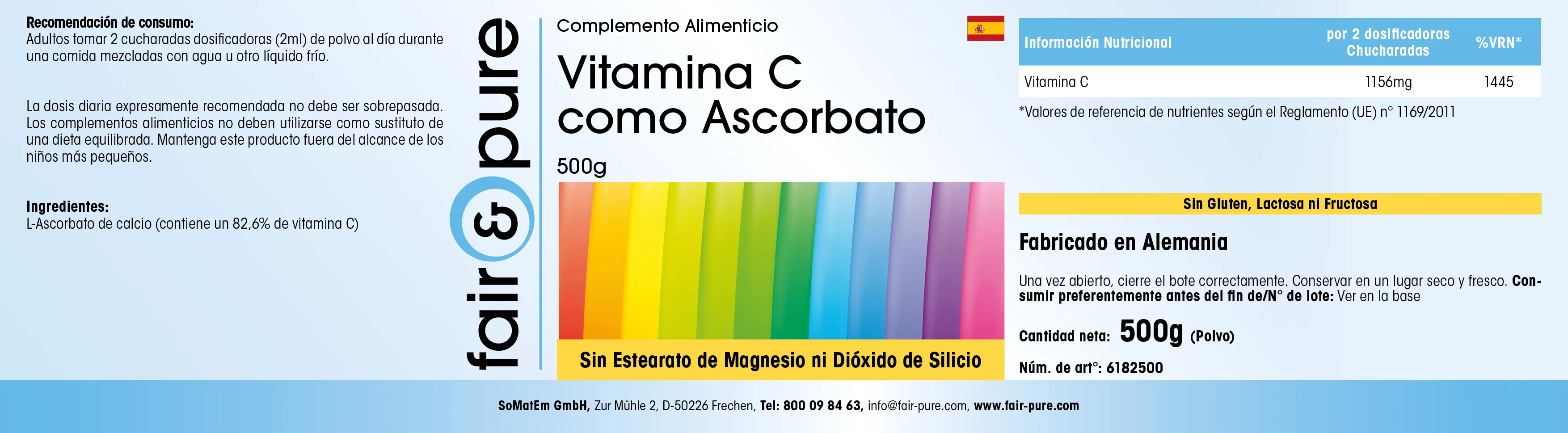 Vitamin C als Ascorbat - 500g Pulver