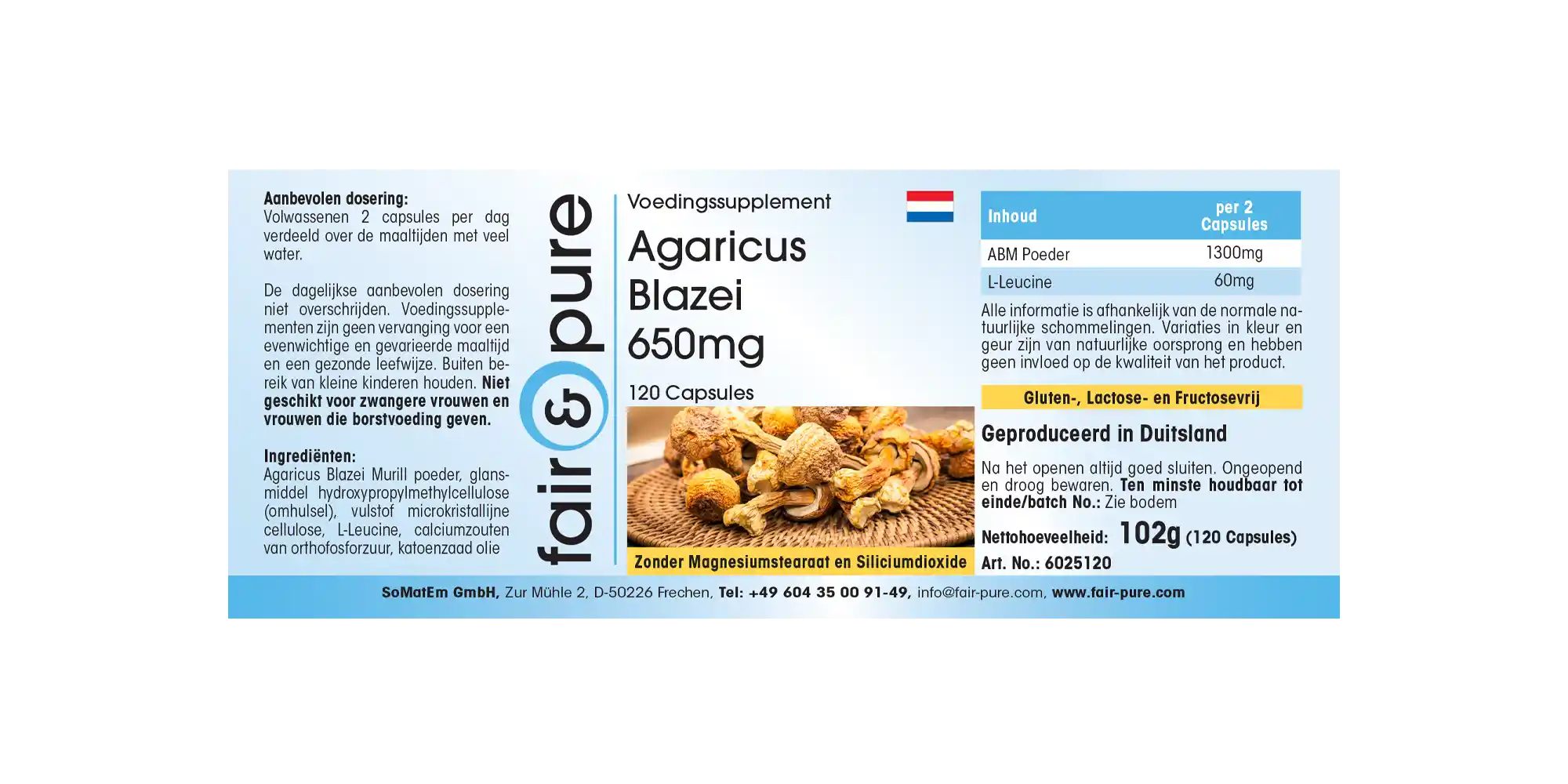 Agaricus Blazei Murill 650mg