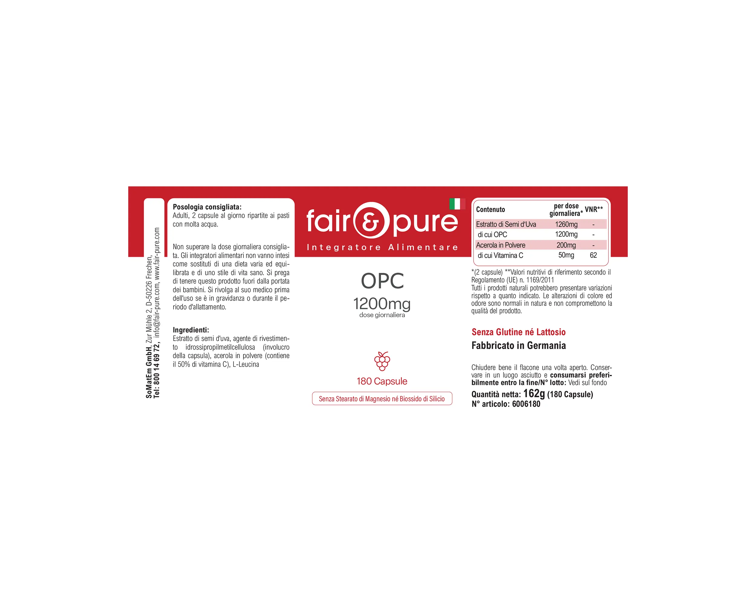 OPC 1200mg - 180 Kapseln | fair-pure