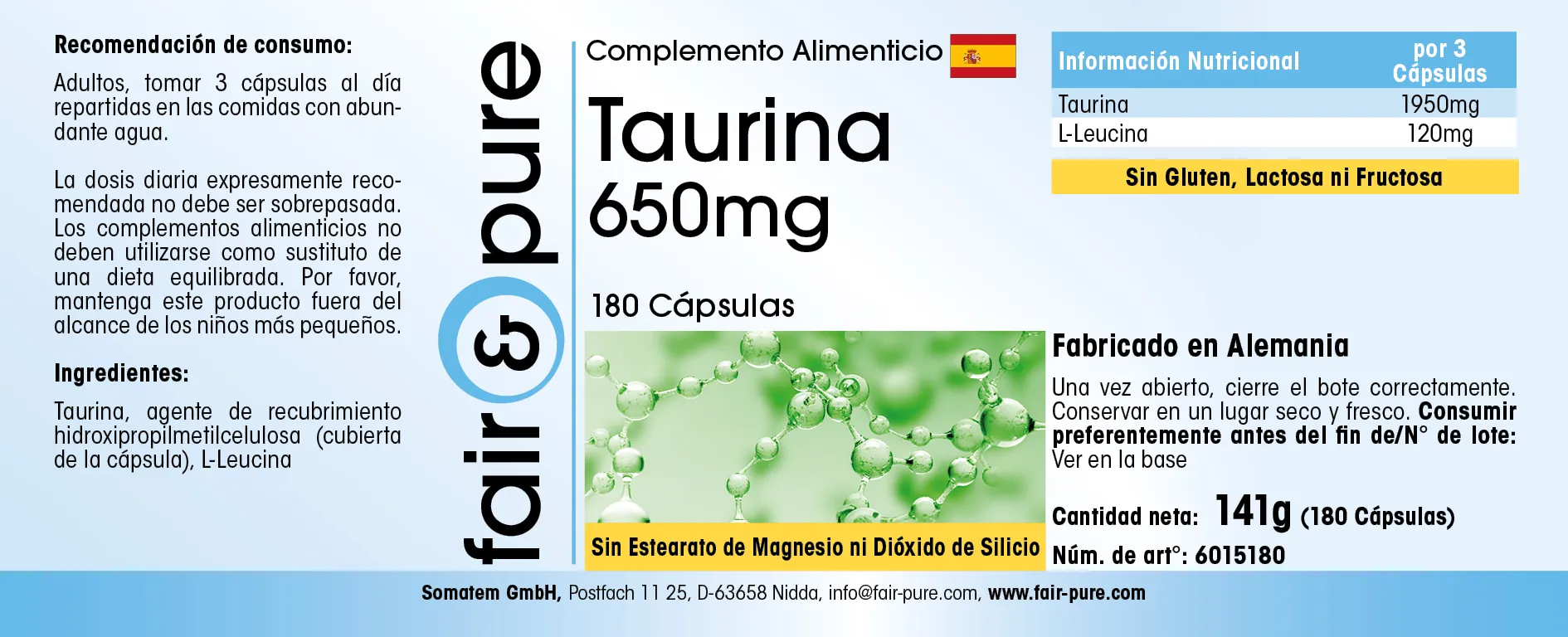 Taurine 650mg