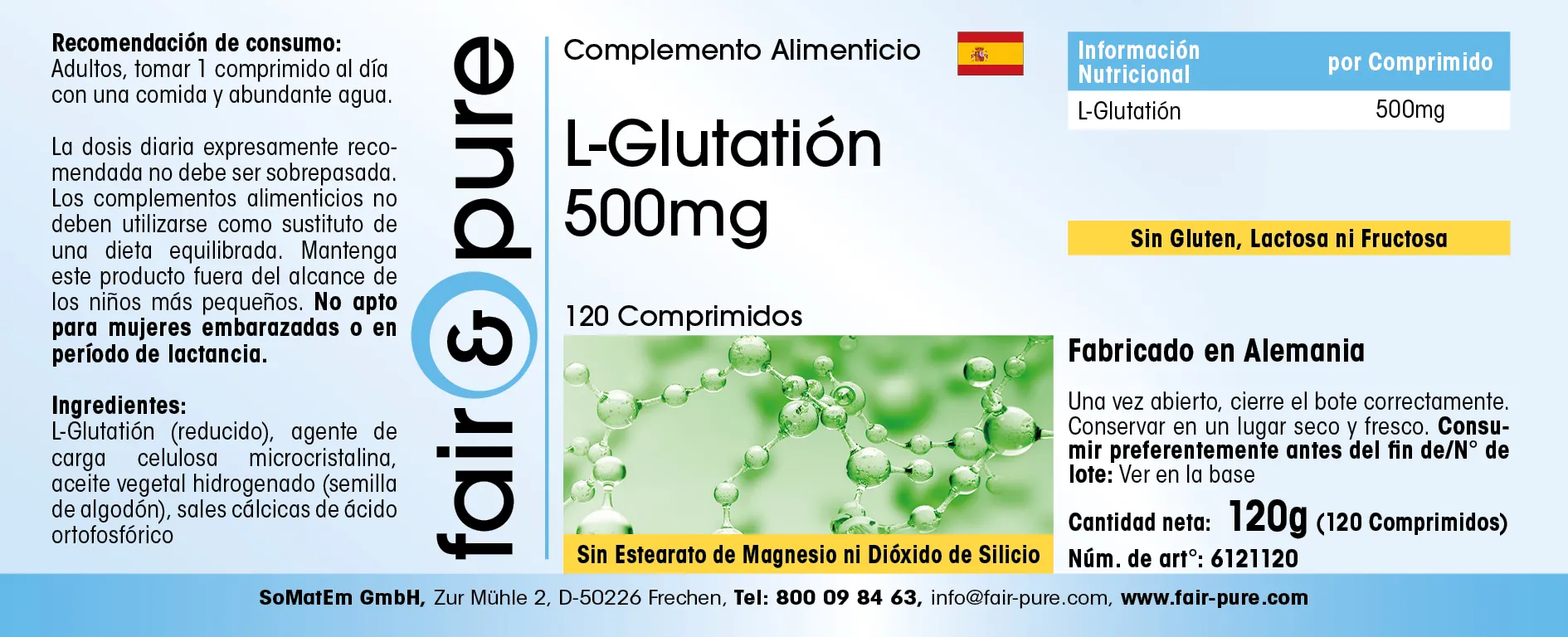 L-Glutatión 500mg