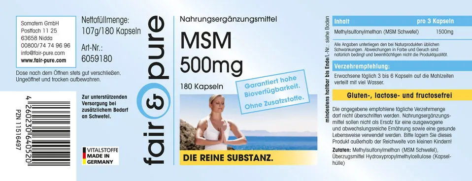 MSM 500mg