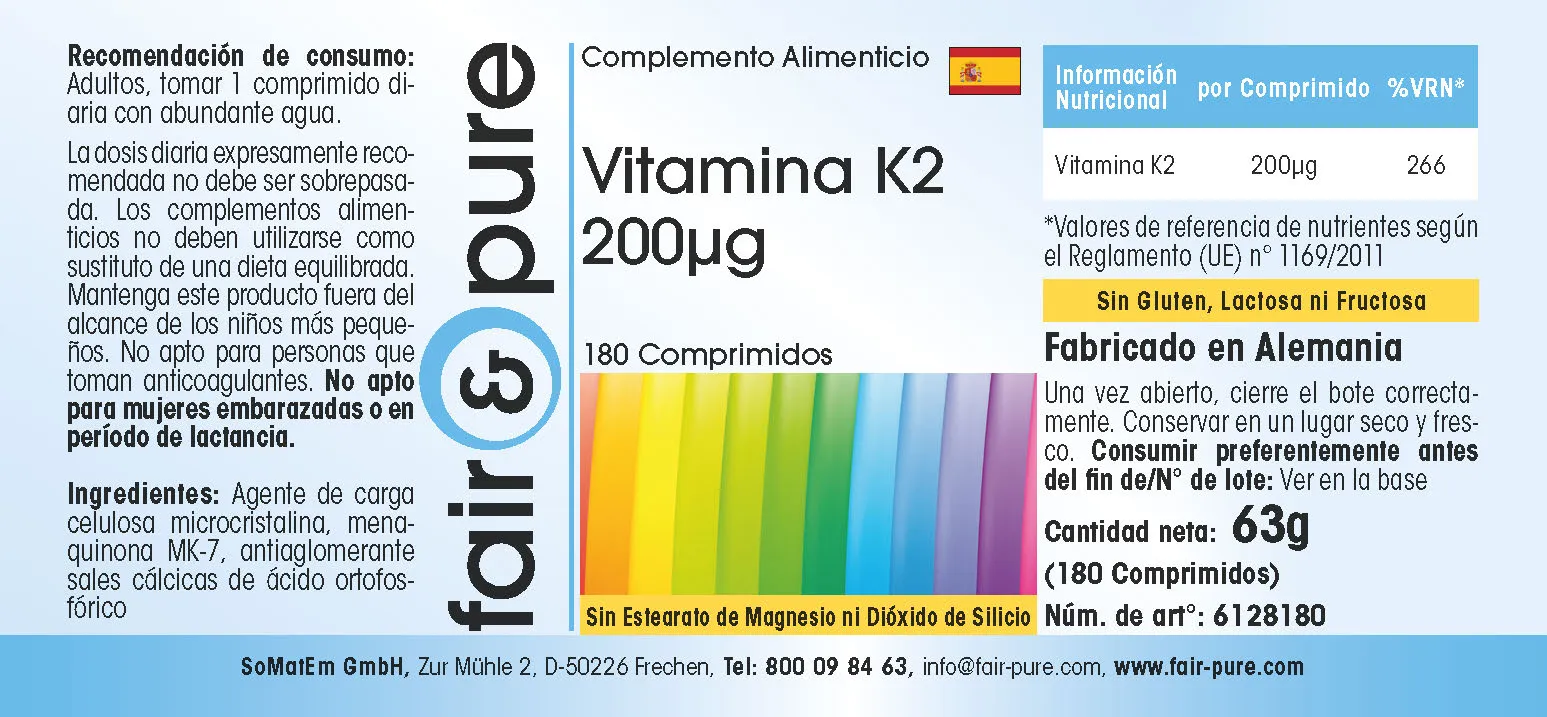 Vitamina K2 200µg