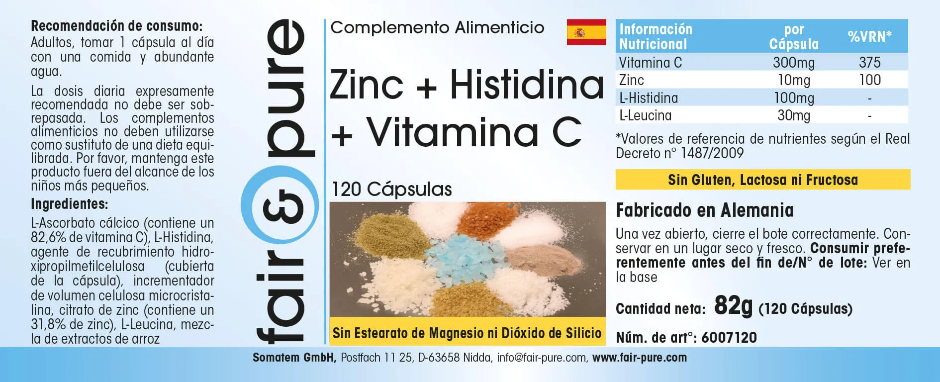 Zink + Histidine + Vitamine C