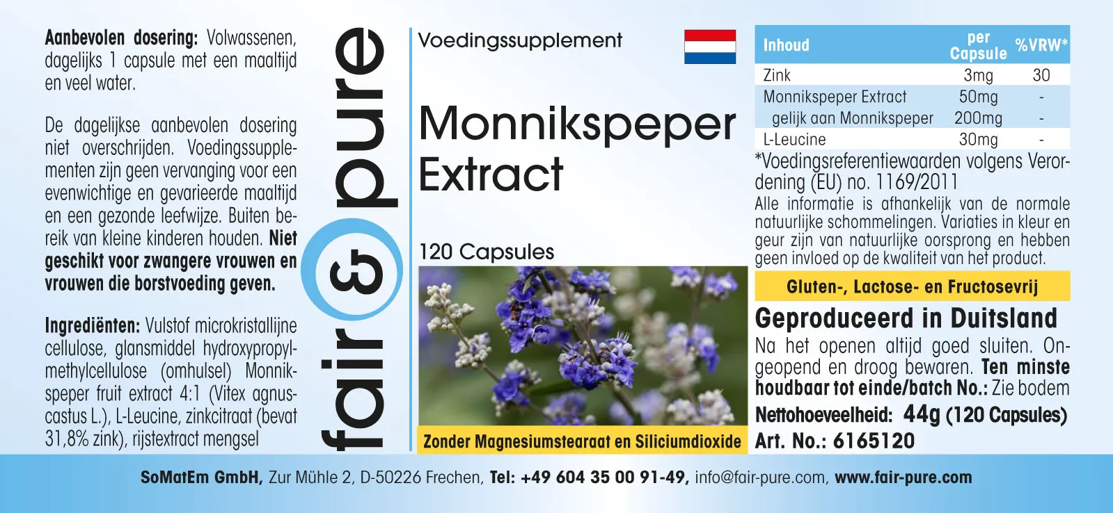 Monnikspeper Extract met Zink