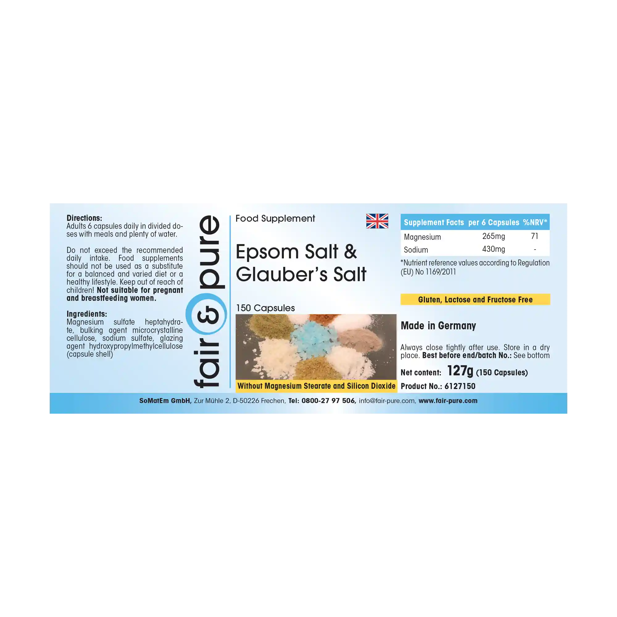 Epsom salt & Glauber's salt