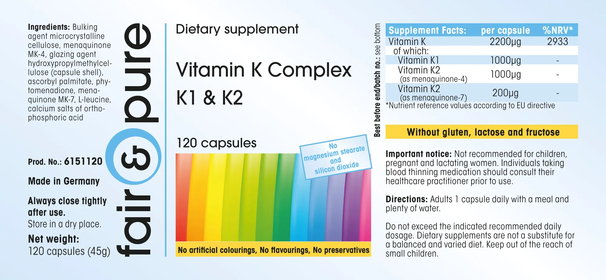 Vitamine K Complexe K1 & K2