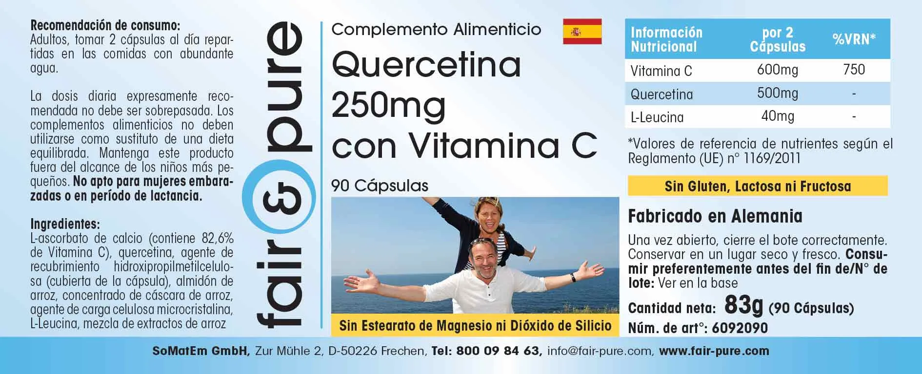 Quercetina 250mg con Vitamina C