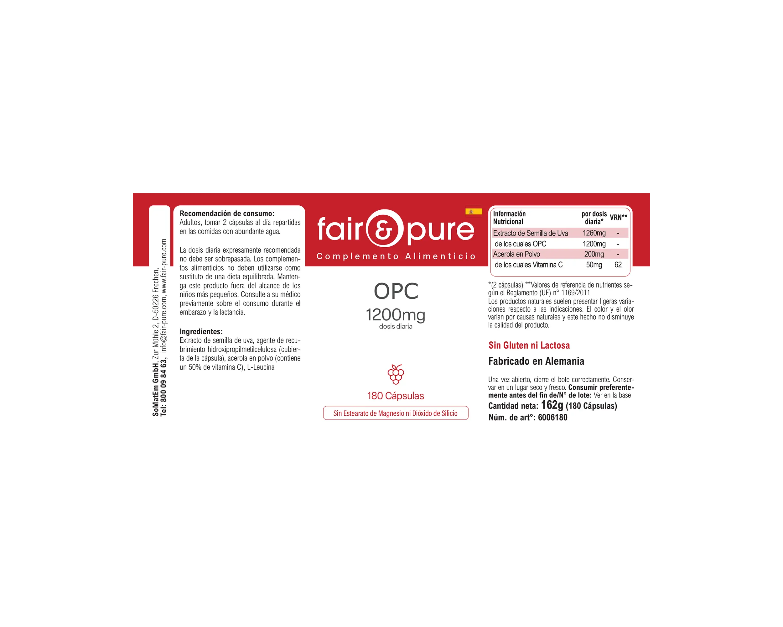 OPC 1200mg - 180 Kapseln | fair-pure