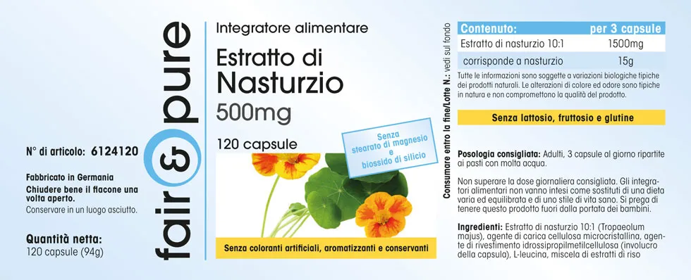 Nasturtium Extract 500mg