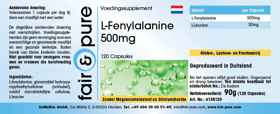 L-Phenylalanine 500mg