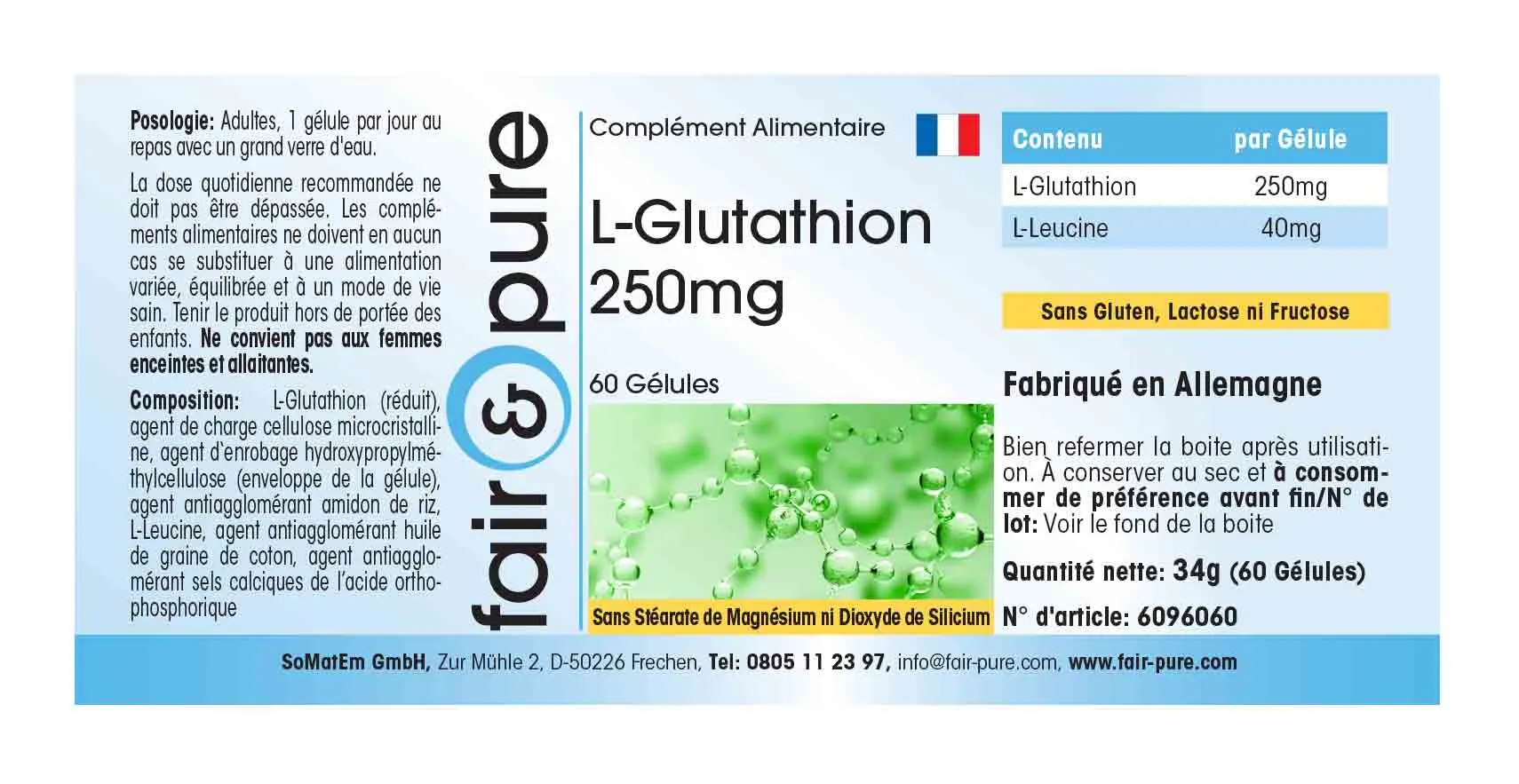 L-Glutatione 250mg