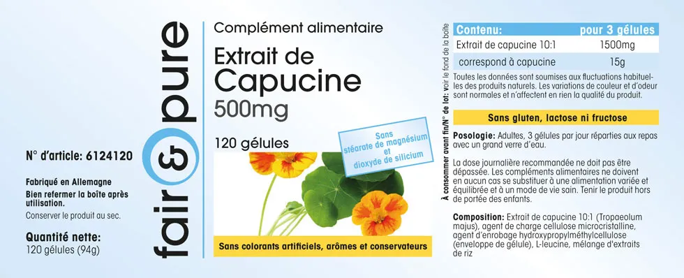 Extracto de Capuchina 500mg