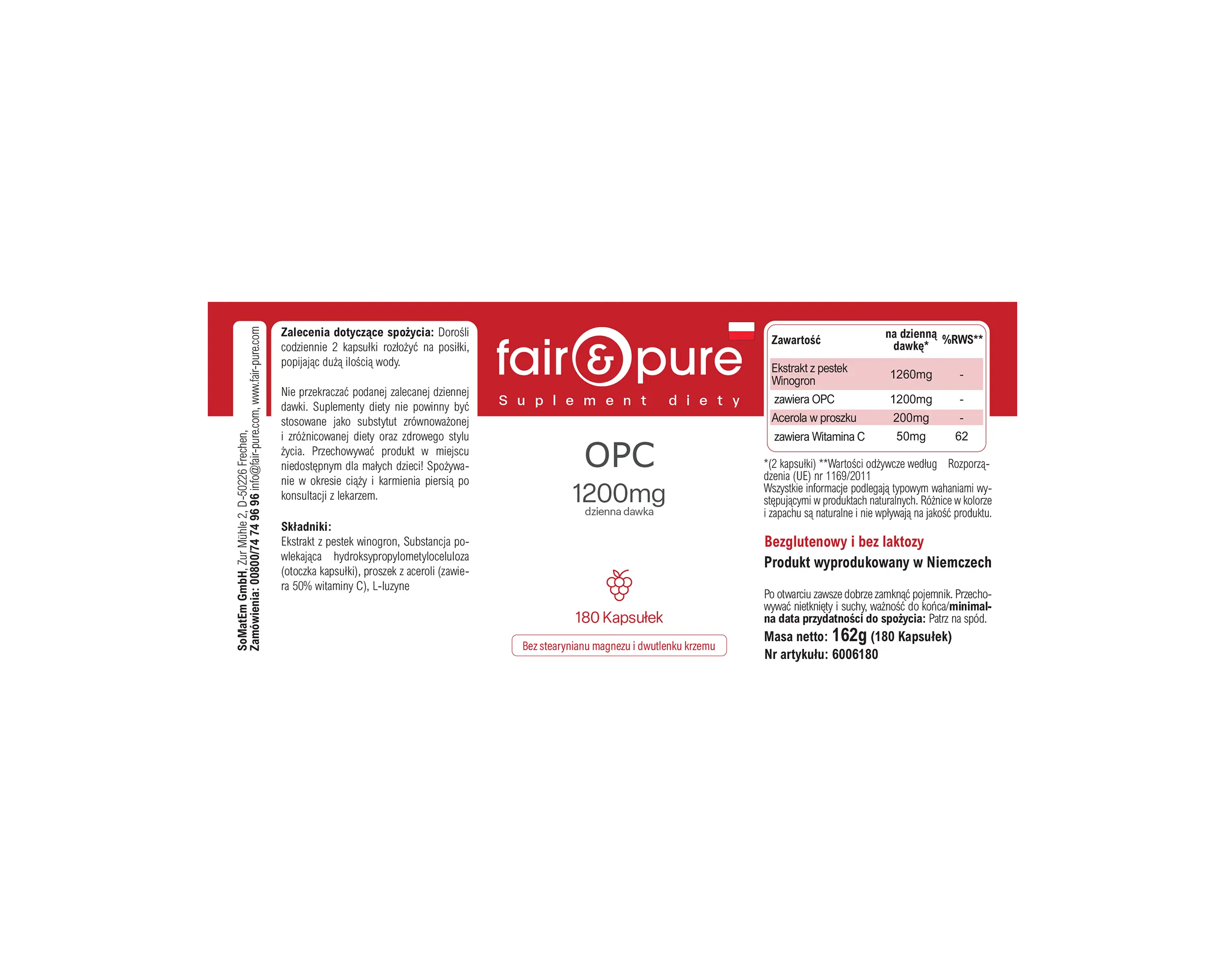 OPC 1200mg - 180 Kapseln | fair-pure