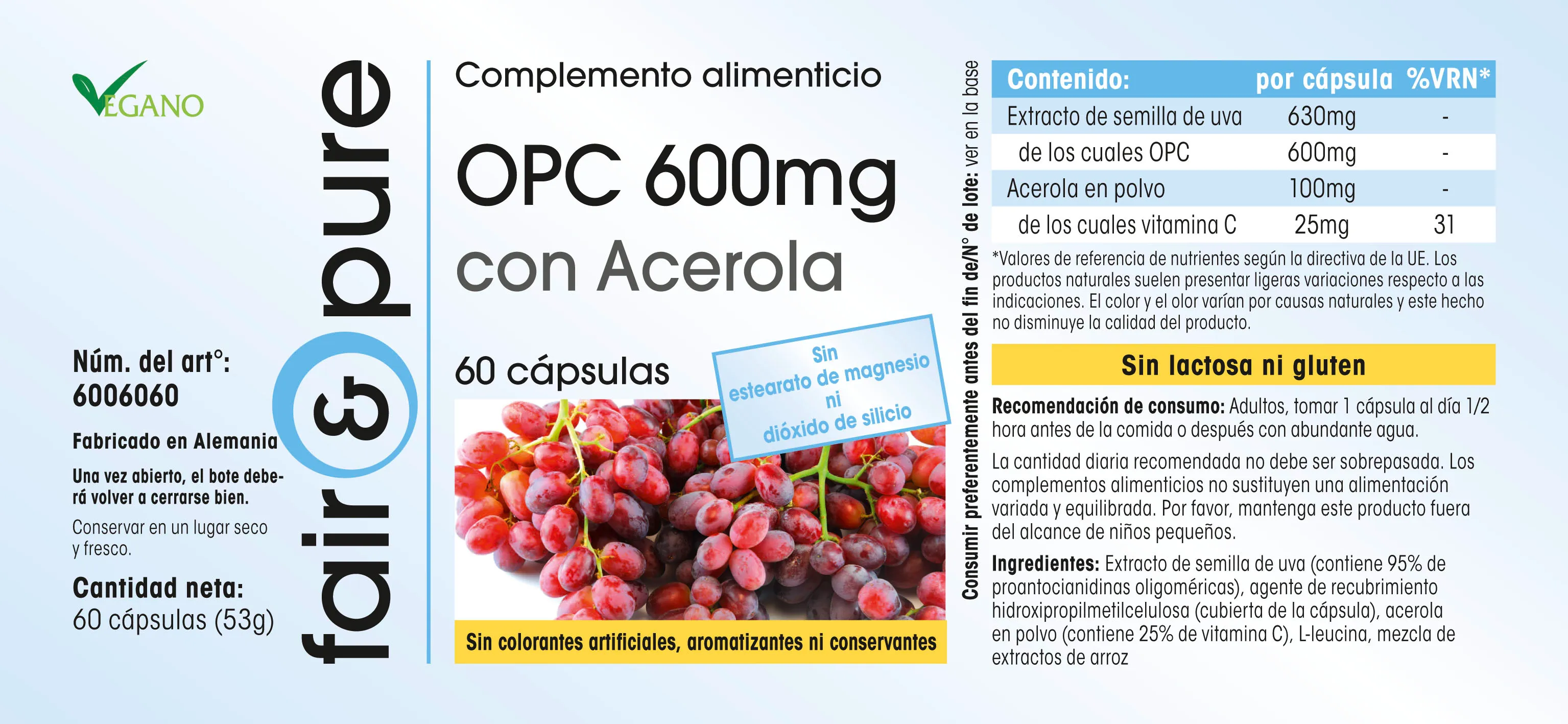 OPC 600mg + Acérola