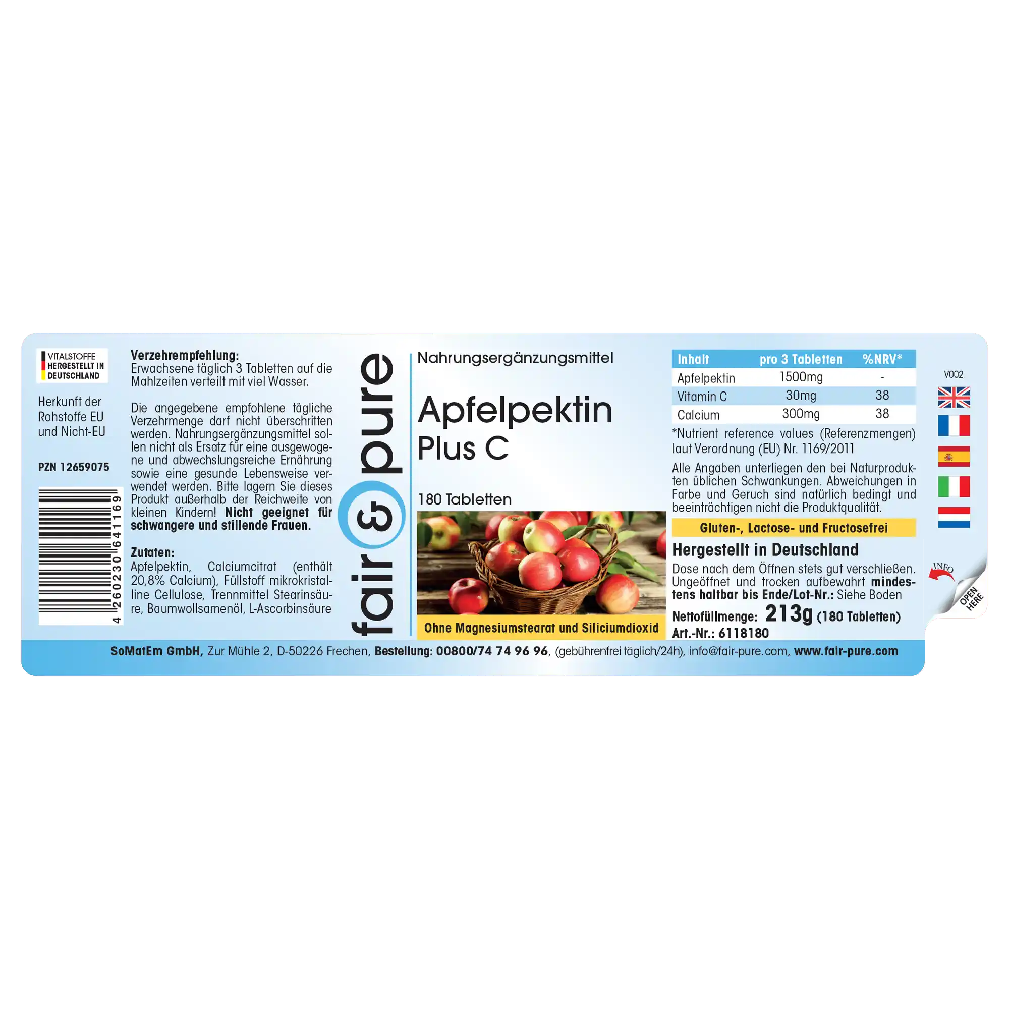 Appel Pectine Plus C 500mg