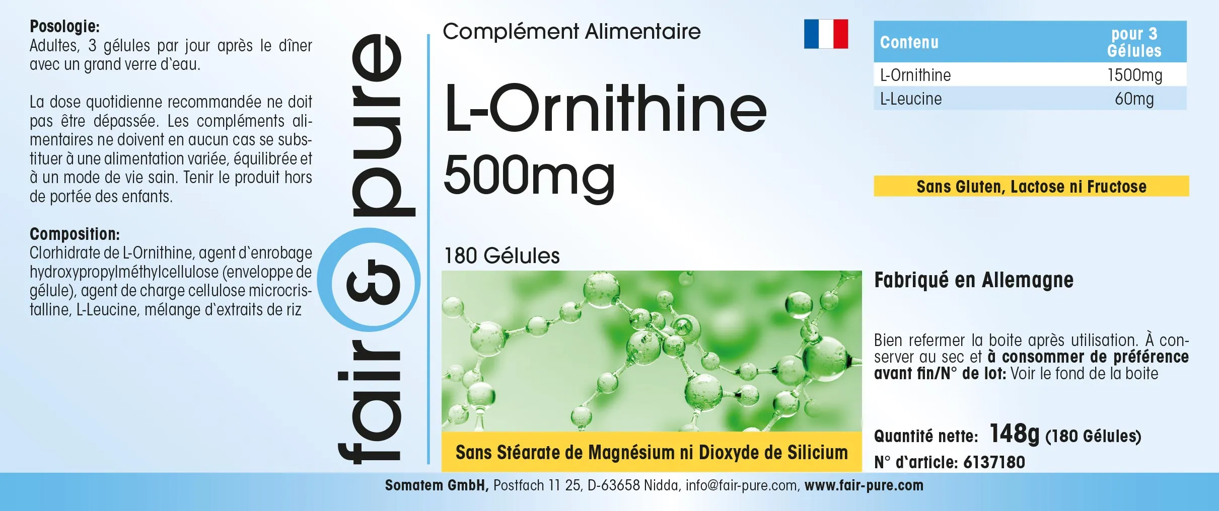 L-Ornitina 500mg