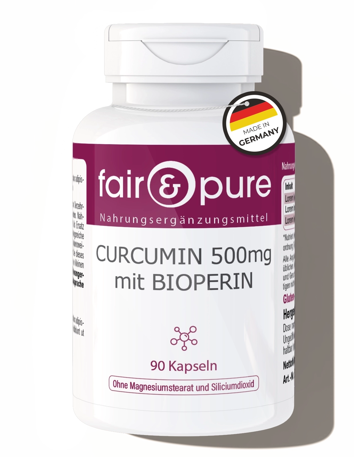 Curcumina 500mg con BioPerine