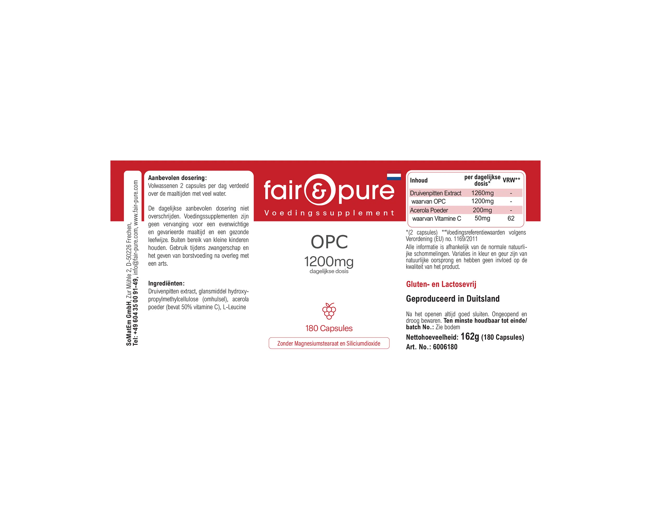 OPC 1200mg - 180 Kapseln | fair-pure