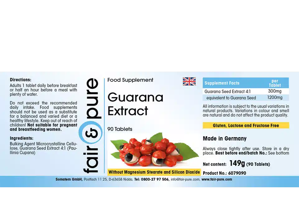 Extrait de guarana 300mg