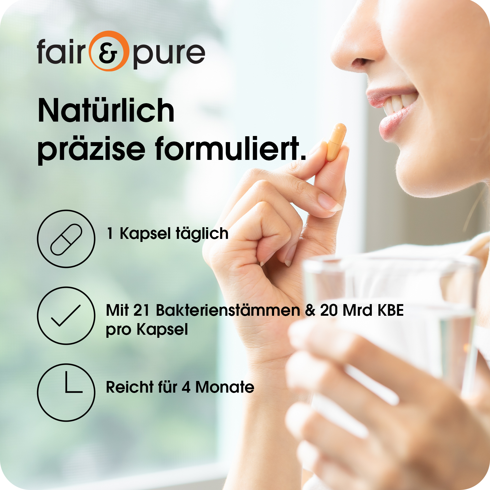 Flora Pro Max - 120 DRcaps® - mit 21 Bakterienstämmen | fair-pure