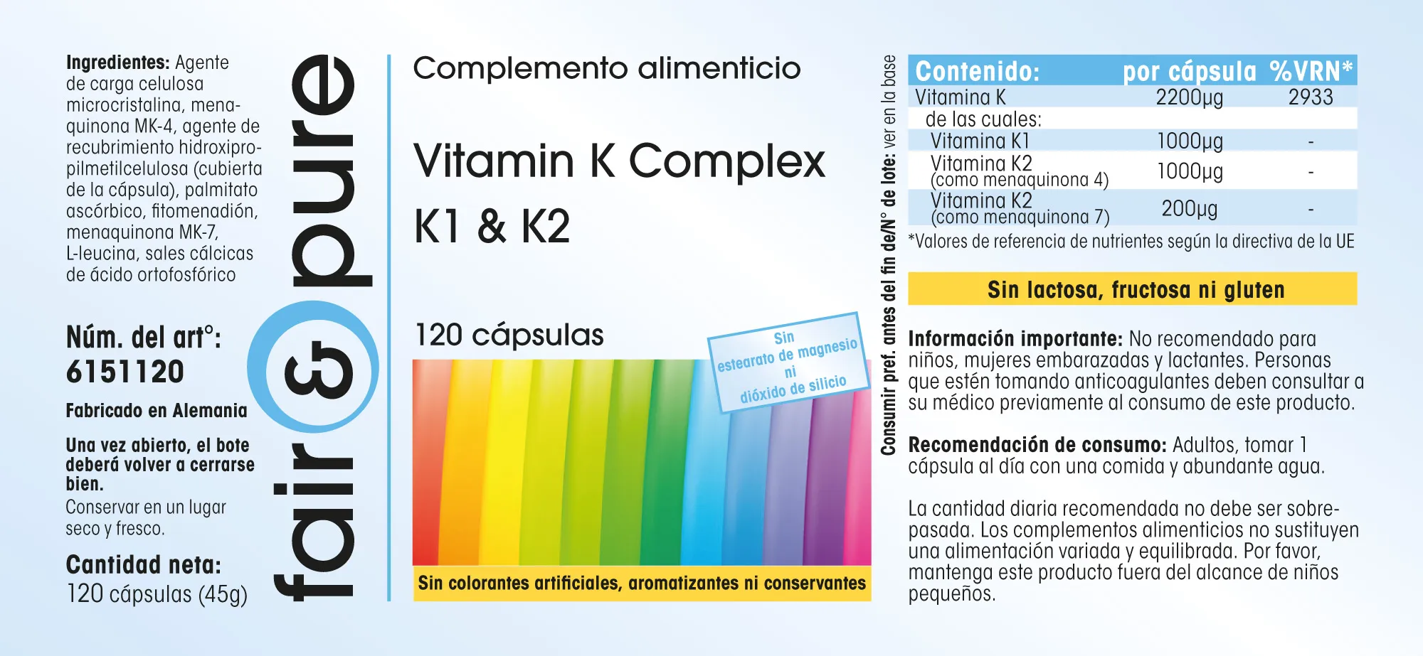 Vitamine K Complexe K1 & K2