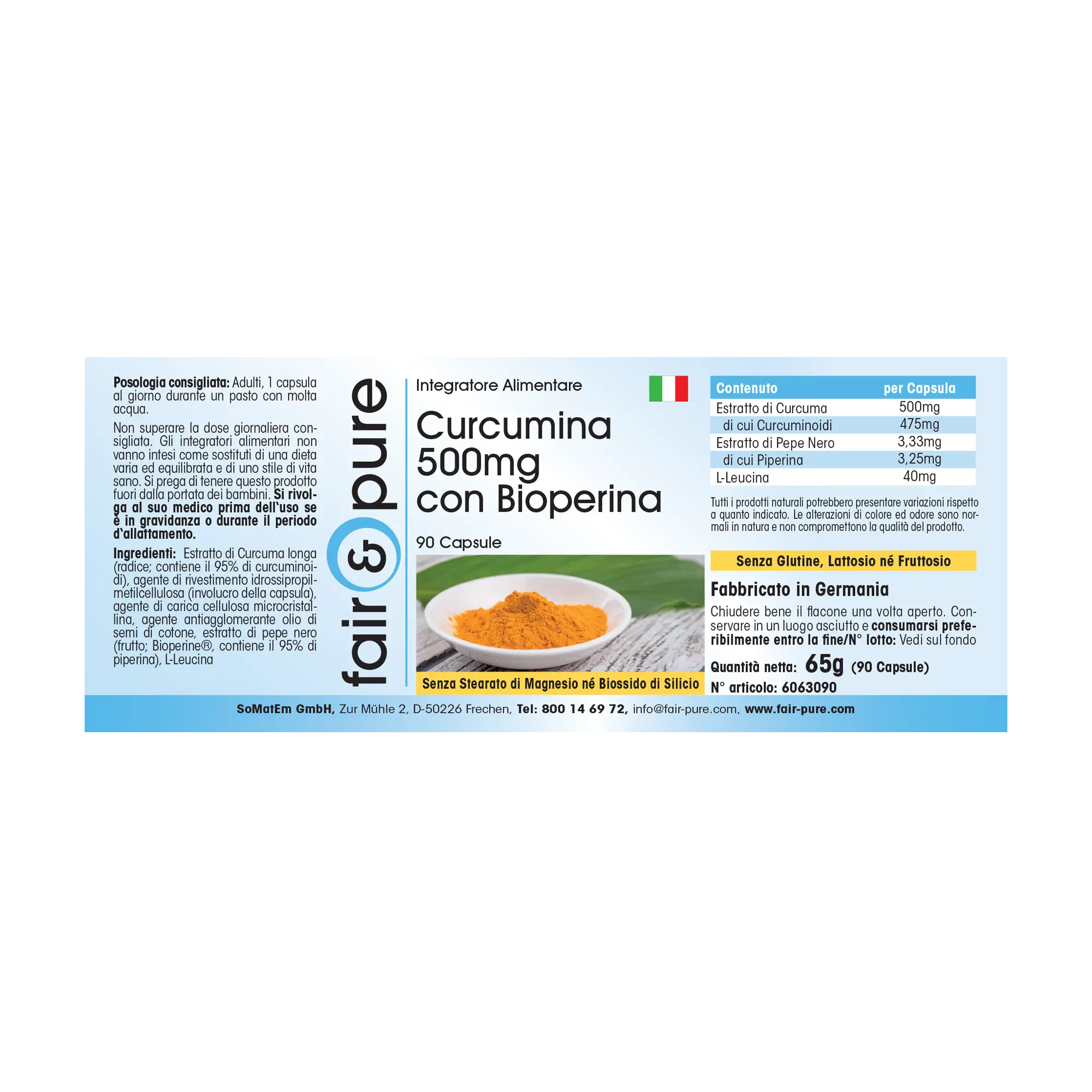 Curcumine 500mg met BioPerine