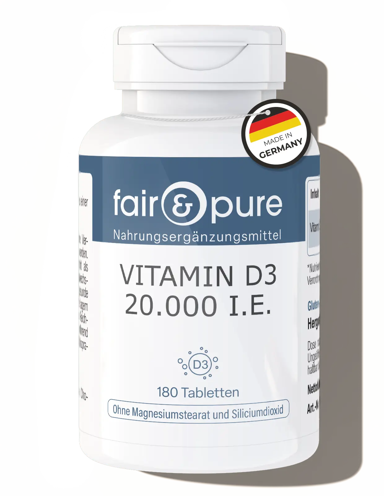 Vitamina D3 20.000 U.I. - 180 Compresse | fair-pure