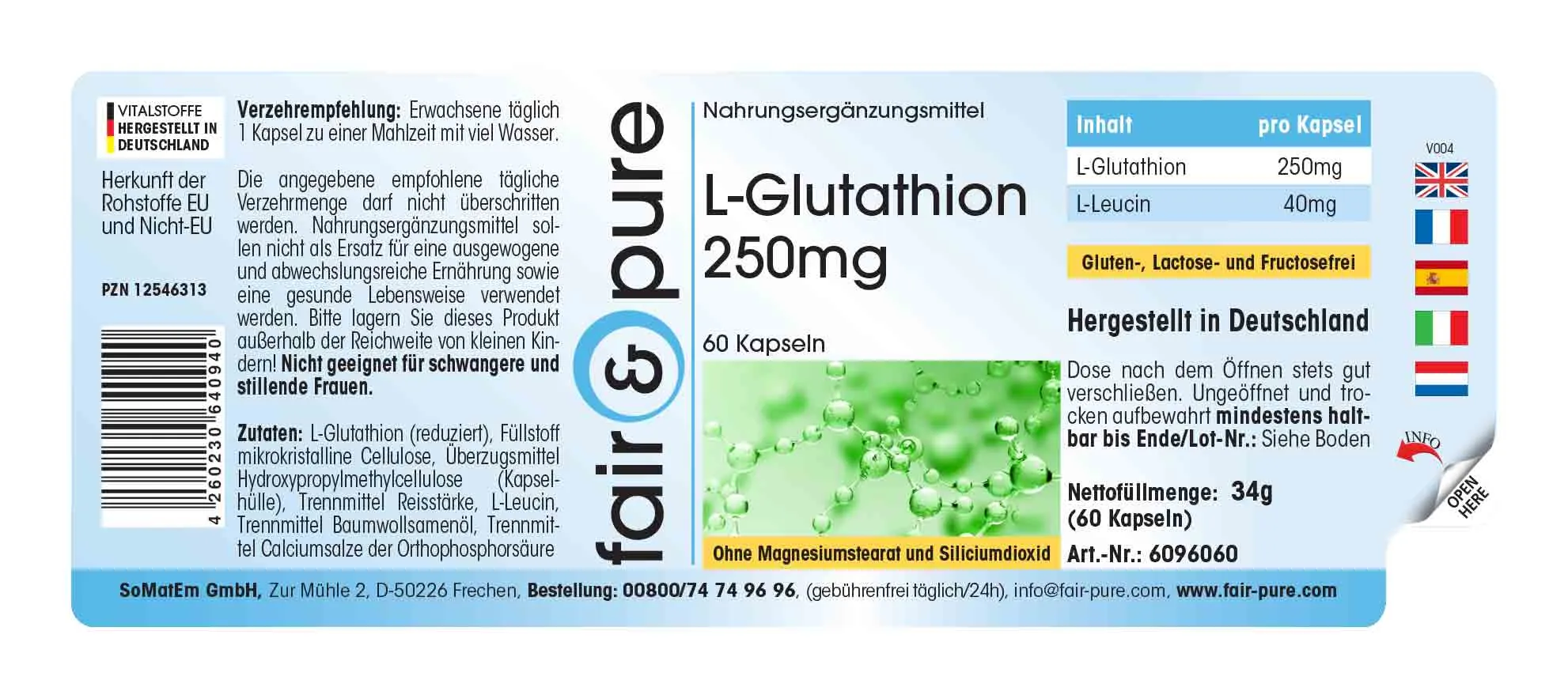 L-Glutatión 250mg